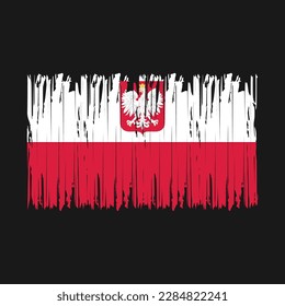 Ilustración del vector del pincel de bandera de Polonia