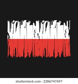 Ilustración del vector del pincel de bandera de Polonia