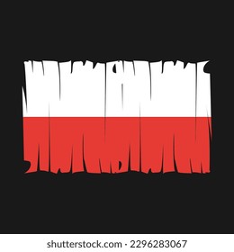 Poland Flag Brush Vector Illustration