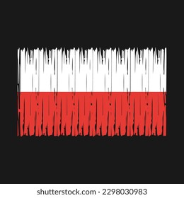 Poland Flag Brush Vector Illustration