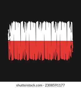 Ilustración del vector del pincel de bandera de Polonia