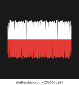 Poland Flag Brush Vector Illustration