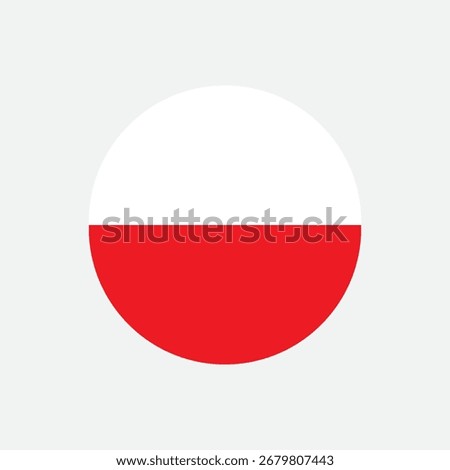 Poland flag button. circle flag. Round of Poland flag. Poland circle flag. vector icon design. 