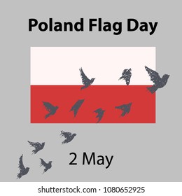 Poland Flag Day. 2 May. Stock vector illustration