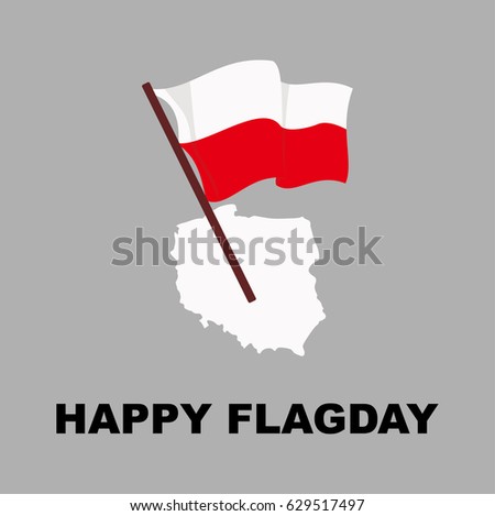 Poland flag day vector illustration