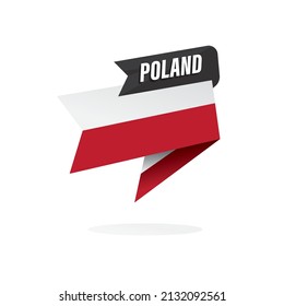 Poland flag. editable vector graphics.
