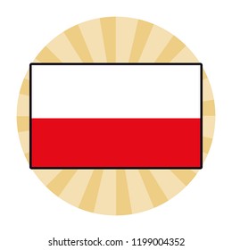 Poland flag emblem