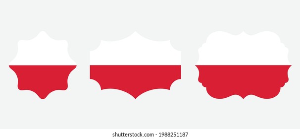 Poland flag. flat icon symbol vector illustration