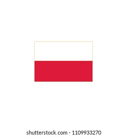 Poland flag icon isolated