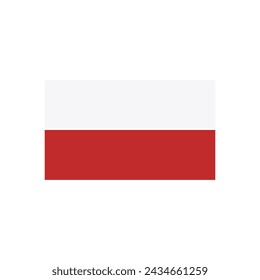 poland flag icon vector template illustration logo design