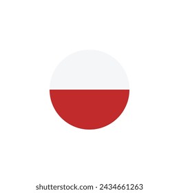 poland flag icon vector template illustration logo design