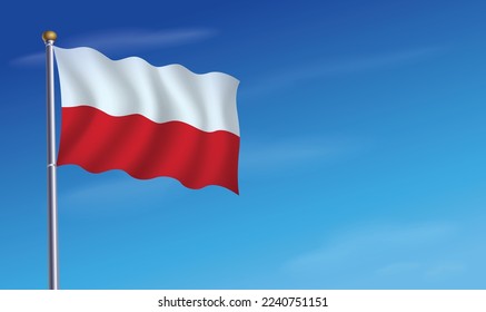 Poland Flag for Independence Day Background  Vector Illustration