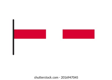 Bandera de Polonia aislada de fondo blanco