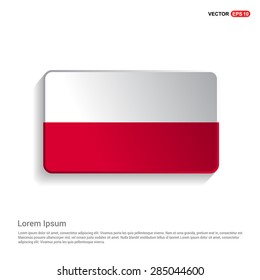 Poland flag isolated on white background - vector illustration