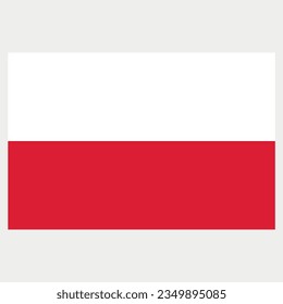 Poland Flag isolated vector illustration
