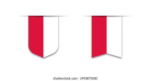 Poland flag. Label flag icon, checkbox sign. Flags of the world. Vector illustration