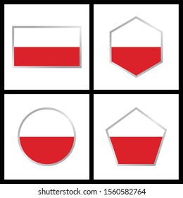 Poland flag logo icon design, can be used for some events