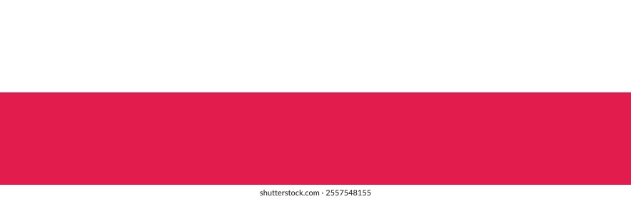 Poland flag long banner digital vector illustration