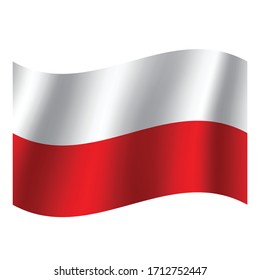 Bandera de Polonia. Indicador del vector de la nación Polonia