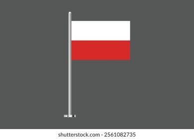 Poland flag, The flag of Poland, Flag of Poland national country symbol illustration Vector, Rectangle Poland flag illustration, Flat vector illustration
