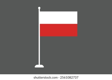 Poland flag, The flag of Poland, Flag of Poland national country symbol illustration Vector, Rectangle Poland flag illustration, Flat vector illustration
