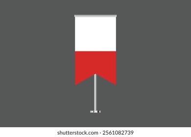 Poland flag, The flag of Poland, Flag of Poland national country symbol illustration Vector, Rectangle Poland flag illustration, Flat vector illustration
