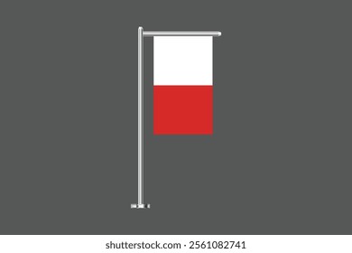 Poland flag, The flag of Poland, Flag of Poland national country symbol illustration Vector, Rectangle Poland flag illustration, Flat vector illustration
