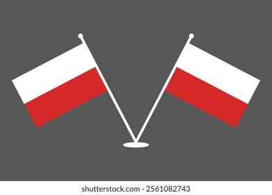 Poland flag, The flag of Poland, Flag of Poland national country symbol illustration Vector, Rectangle Poland flag illustration, Flat vector illustration
