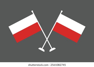 Poland flag, The flag of Poland, Flag of Poland national country symbol illustration Vector, Rectangle Poland flag illustration, Flat vector illustration
