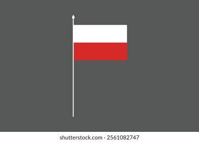 Poland flag, The flag of Poland, Flag of Poland national country symbol illustration Vector, Rectangle Poland flag illustration, Flat vector illustration
