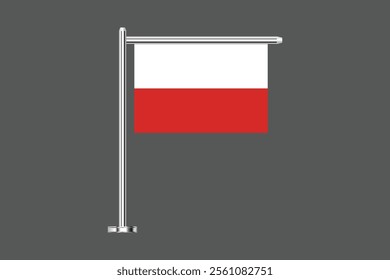 Poland flag, The flag of Poland, Flag of Poland national country symbol illustration Vector, Rectangle Poland flag illustration, Flat vector illustration
