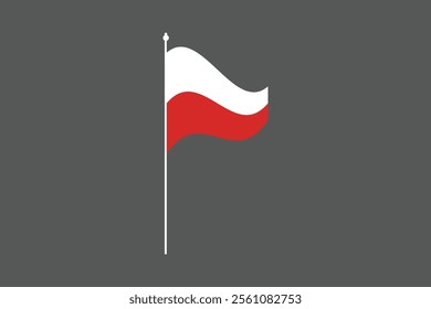 Poland flag, The flag of Poland, Flag of Poland national country symbol illustration Vector, Rectangle Poland flag illustration, Flat vector illustration
