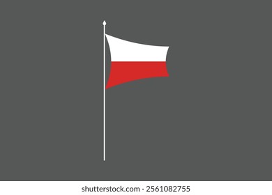 Poland flag, The flag of Poland, Flag of Poland national country symbol illustration Vector, Rectangle Poland flag illustration, Flat vector illustration
