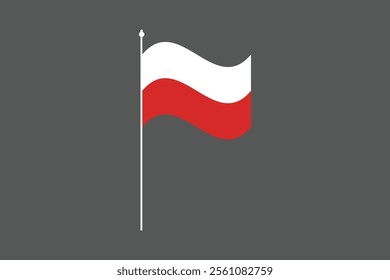 Poland flag, The flag of Poland, Flag of Poland national country symbol illustration Vector, Rectangle Poland flag illustration, Flat vector illustration
