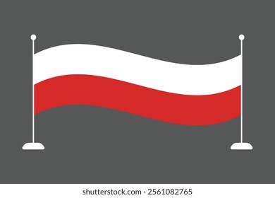 Poland flag, The flag of Poland, Flag of Poland national country symbol illustration Vector, Rectangle Poland flag illustration, Flat vector illustration
