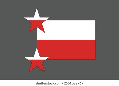 Poland flag, The flag of Poland, Flag of Poland national country symbol illustration Vector, Rectangle Poland flag illustration, Flat vector illustration
