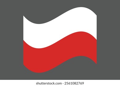 Poland flag, The flag of Poland, Flag of Poland national country symbol illustration Vector, Rectangle Poland flag illustration, Flat vector illustration
