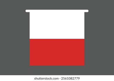 Poland flag, The flag of Poland, Flag of Poland national country symbol illustration Vector, Rectangle Poland flag illustration, Flat vector illustration
