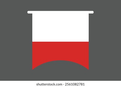 Poland flag, The flag of Poland, Flag of Poland national country symbol illustration Vector, Rectangle Poland flag illustration, Flat vector illustration
