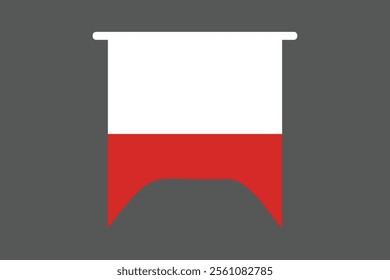 Poland flag, The flag of Poland, Flag of Poland national country symbol illustration Vector, Rectangle Poland flag illustration, Flat vector illustration
