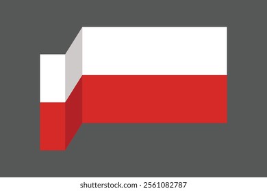 Poland flag, The flag of Poland, Flag of Poland national country symbol illustration Vector, Rectangle Poland flag illustration, Flat vector illustration
