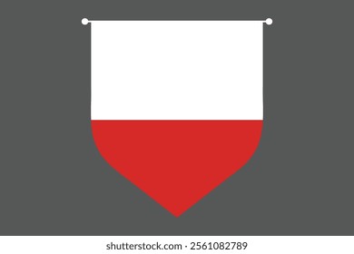 Poland flag, The flag of Poland, Flag of Poland national country symbol illustration Vector, Rectangle Poland flag illustration, Flat vector illustration
