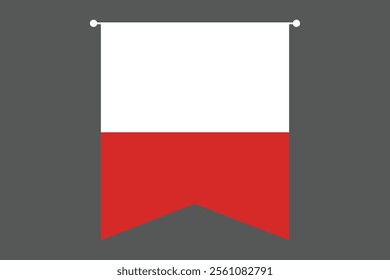 Poland flag, The flag of Poland, Flag of Poland national country symbol illustration Vector, Rectangle Poland flag illustration, Flat vector illustration
