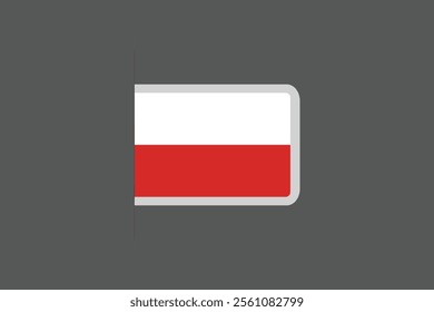 Poland flag, The flag of Poland, Flag of Poland national country symbol illustration Vector, Rectangle Poland flag illustration, Flat vector illustration
