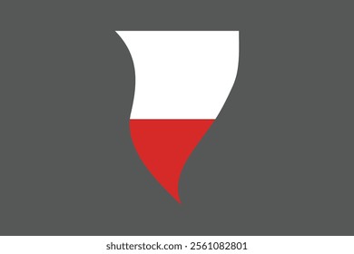 Poland flag, The flag of Poland, Flag of Poland national country symbol illustration Vector, Rectangle Poland flag illustration, Flat vector illustration
