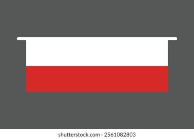 Poland flag, The flag of Poland, Flag of Poland national country symbol illustration Vector, Rectangle Poland flag illustration, Flat vector illustration
