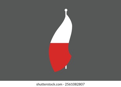 Poland flag, The flag of Poland, Flag of Poland national country symbol illustration Vector, Rectangle Poland flag illustration, Flat vector illustration
