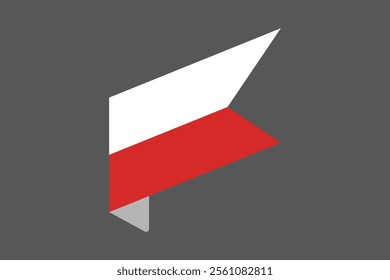 Poland flag, The flag of Poland, Flag of Poland national country symbol illustration Vector, Rectangle Poland flag illustration, Flat vector illustration
