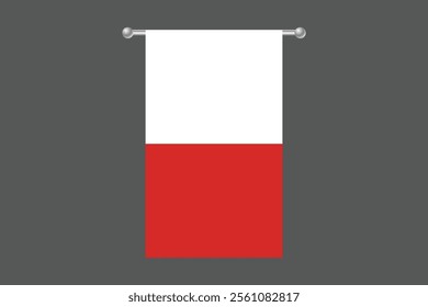 Poland flag, The flag of Poland, Flag of Poland national country symbol illustration Vector, Rectangle Poland flag illustration, Flat vector illustration
