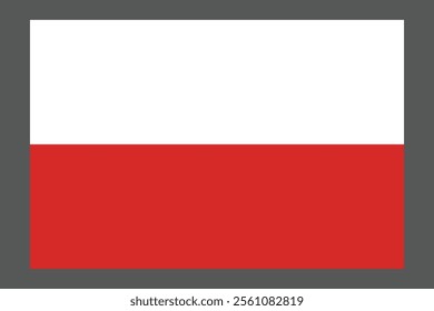 Poland flag, The flag of Poland, Flag of Poland national country symbol illustration Vector, Rectangle Poland flag illustration, Flat vector illustration
